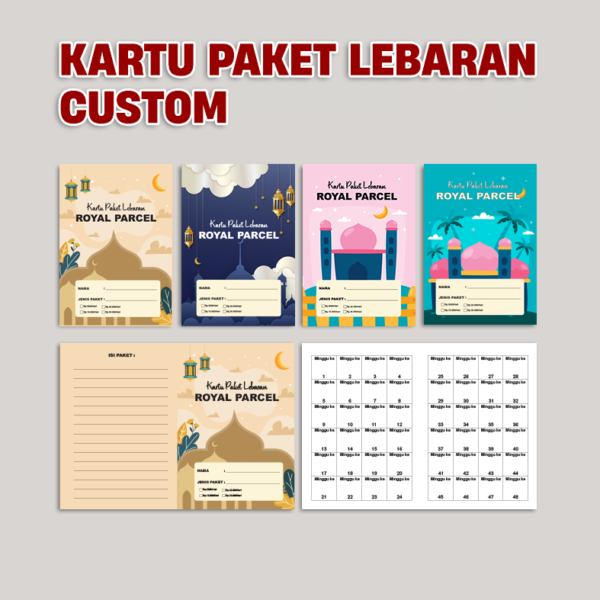 KARTU PAKET LEBARAN CUSTOM ISI 50 PCS